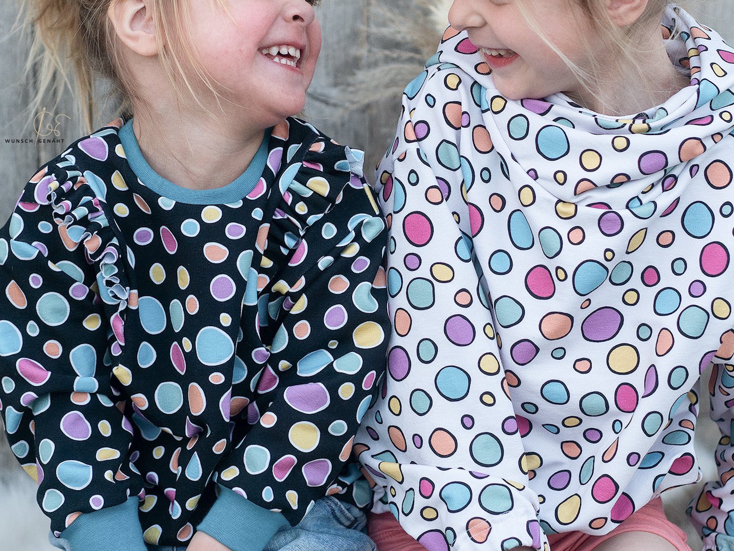 0,5m Bio-Sommersweat Unicorn Dreams Kombi Kreise hell
