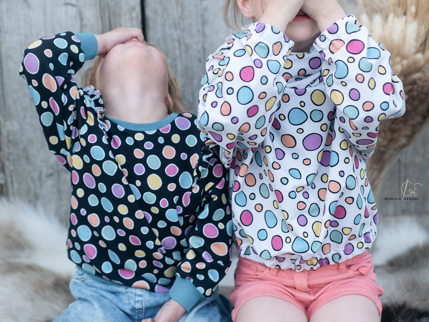 0,5m Bio-Sommersweat Unicorn Dreams Kombi Kreise dunkel