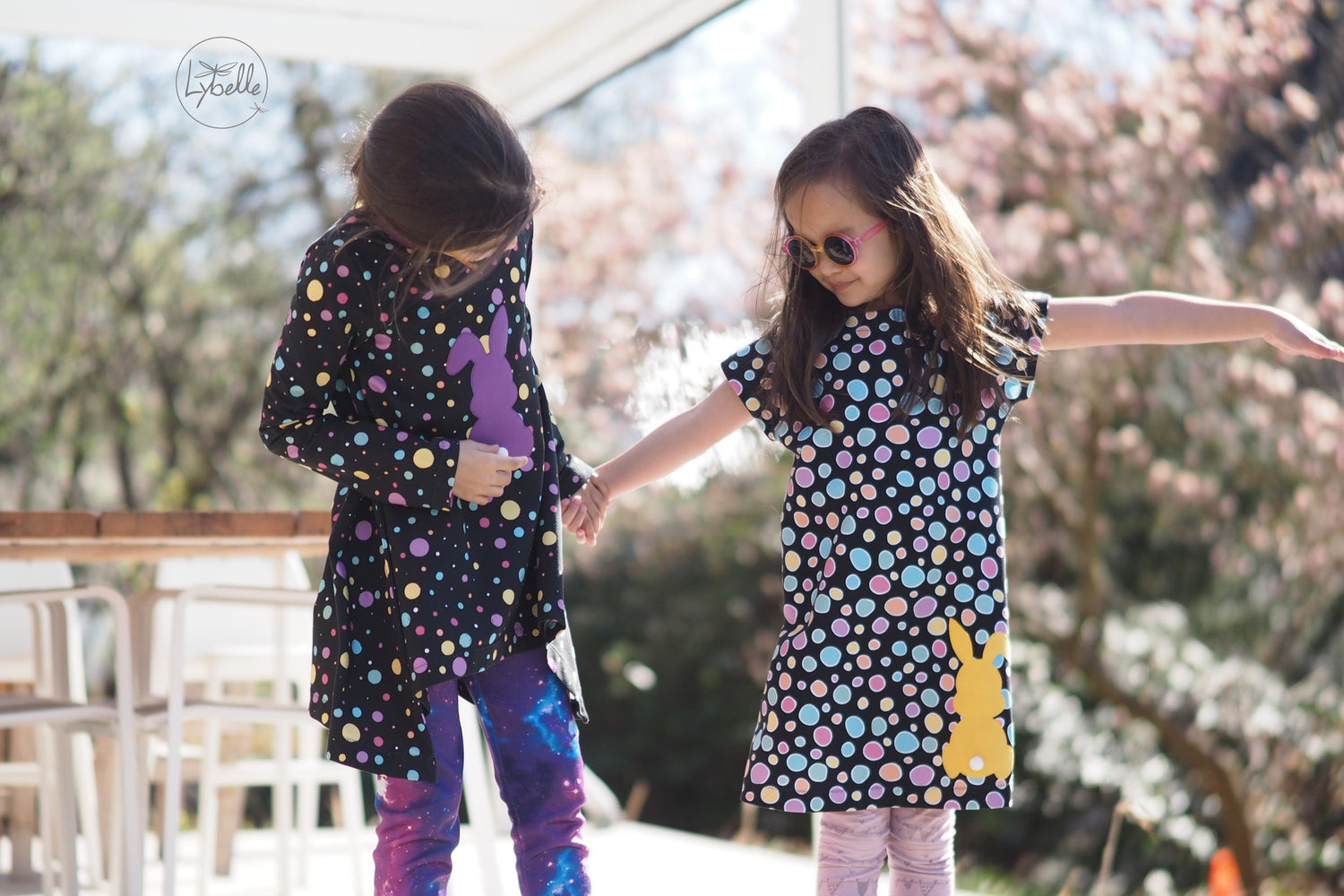 0,5m Bio-Sommersweat Unicorn Dreams Kombi Punkte dunkel