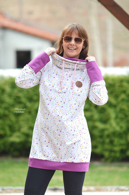 0,5m Bio-Sommersweat Unicorn Dreams Kombi Punkte hell