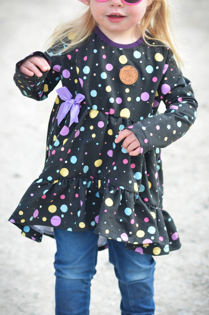 0,5m Bio-Sommersweat Unicorn Dreams Kombi Punkte dunkel