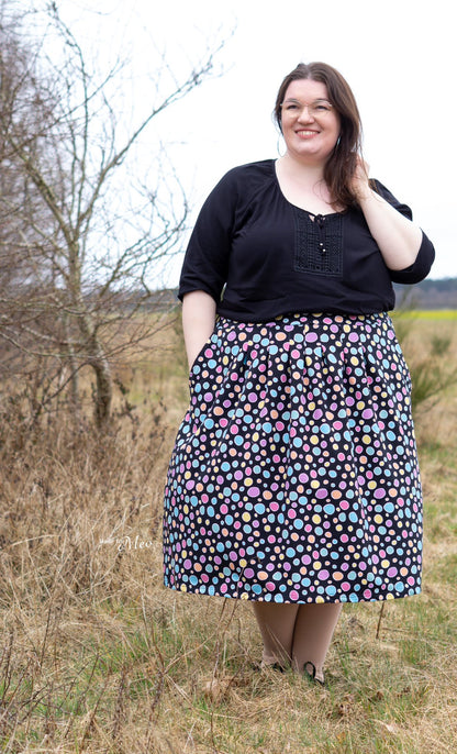 0,5m Bio-Sommersweat Unicorn Dreams Kombi Kreise dunkel