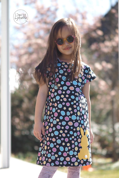 0,5m Bio-Sommersweat Unicorn Dreams Kombi Kreise dunkel