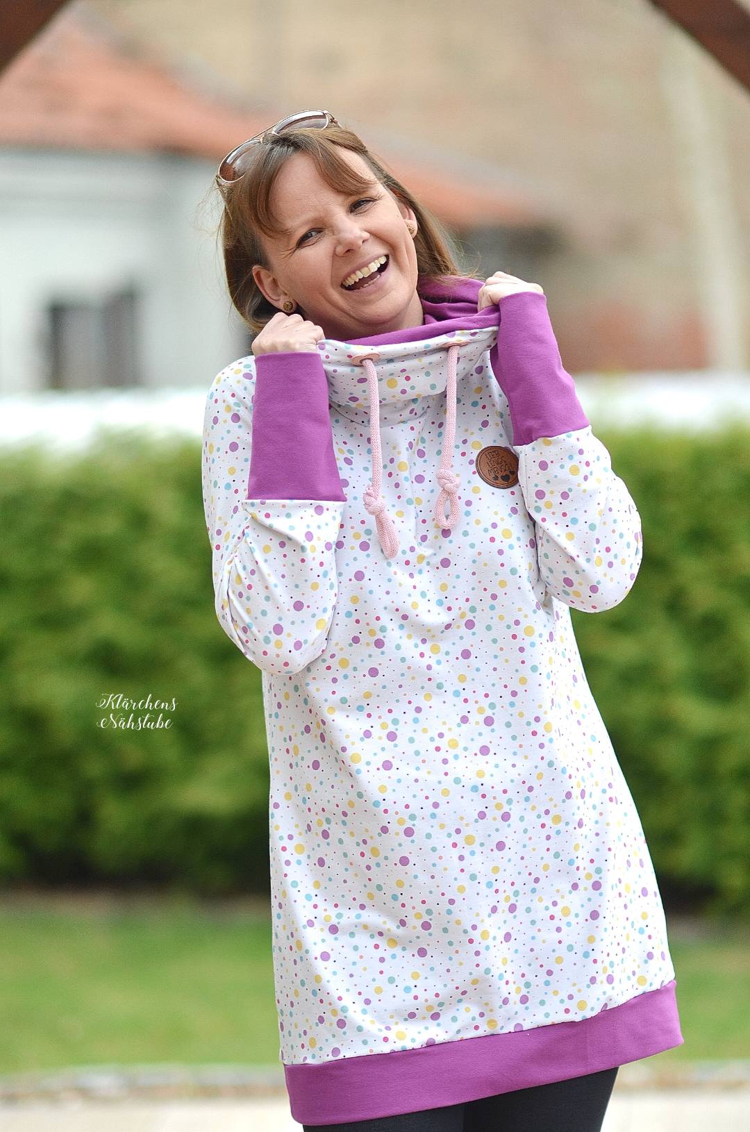 0,5m Bio-Sommersweat Unicorn Dreams Kombi Punkte hell