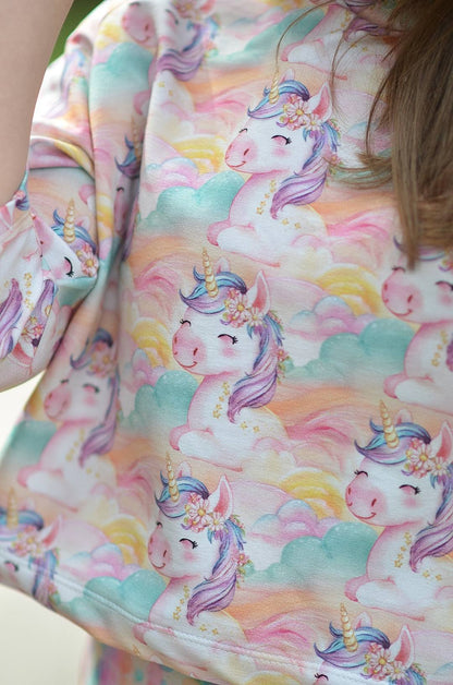 0,5m Bio-Sommersweat Unicorn Dreams AOP