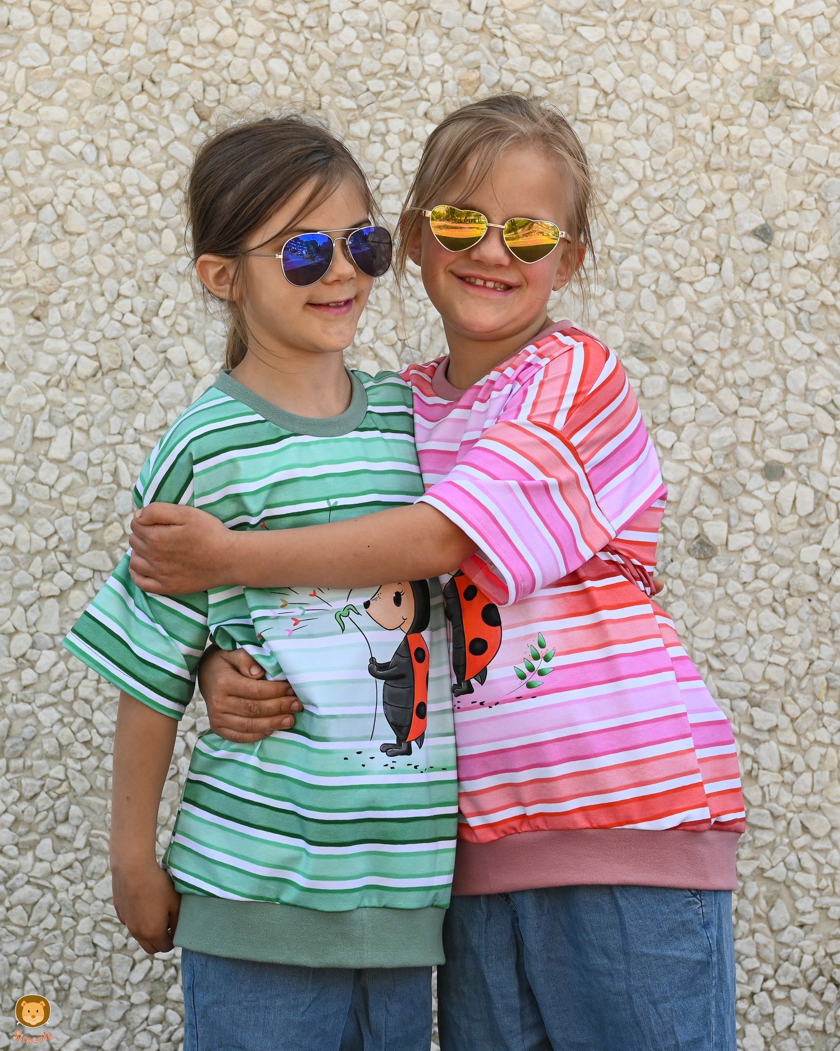 Bio-Jersey Marienkäfer grün - Rapport ca. 58cm (+/- 5cm)