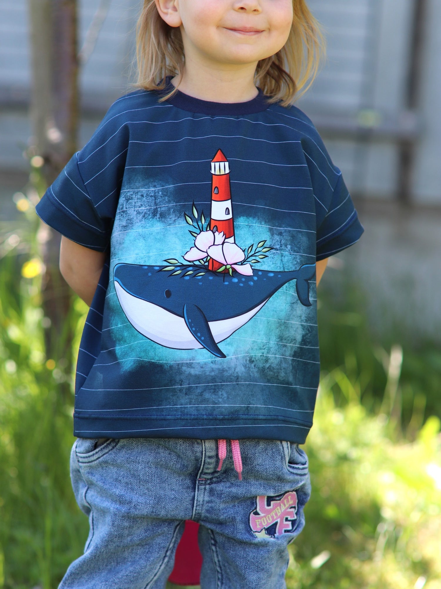 Bio-Jersey Walleuchtturm Wellen – Rapport ca. 58cm (+/- 5cm)