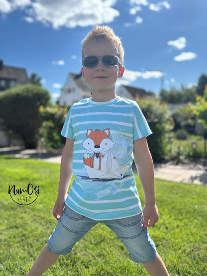 Bio-Jersey Fuchsmatrose türkis – Rapport ca. 58cm (+/- 5cm)