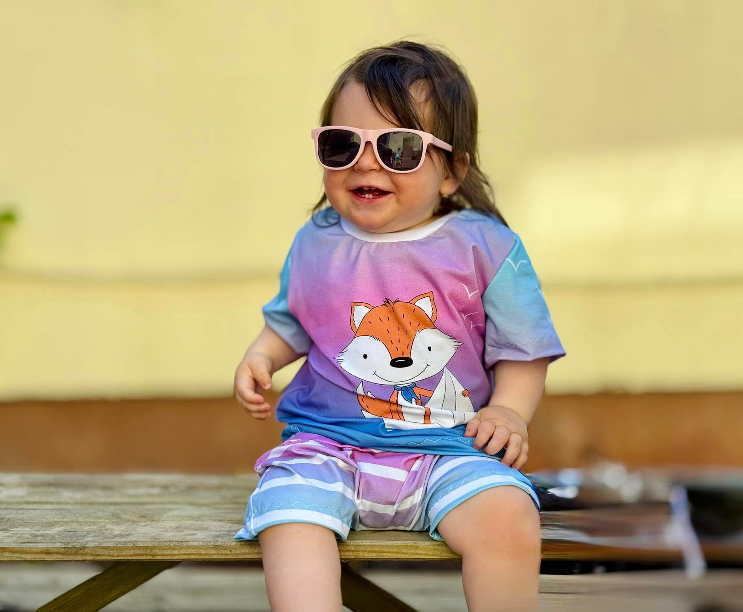 Bio-Jersey Fuchsmatrose blau-pink – Rapport ca. 58cm (+/- 5cm)