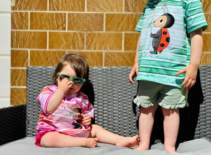 Bio-Jersey Marienkäfer grün - Rapport ca. 58cm (+/- 5cm)