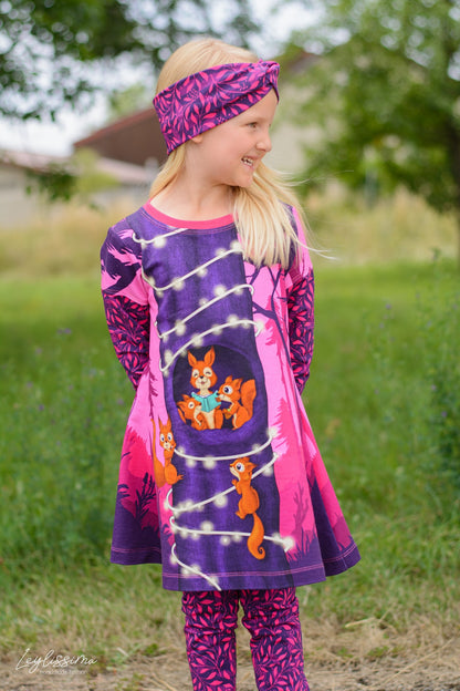 Bio-Sommersweat Eichhörnchenliebe purplelilac 