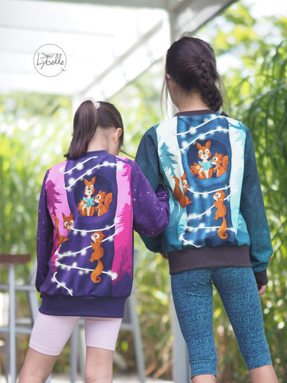 Bio-Sommersweat Eichhörnchenliebe purplelilac 