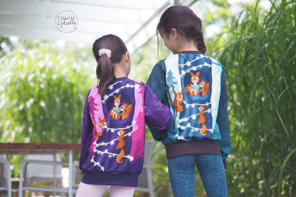 Bio-Sommersweat Eichhörnchenliebe royalblue 