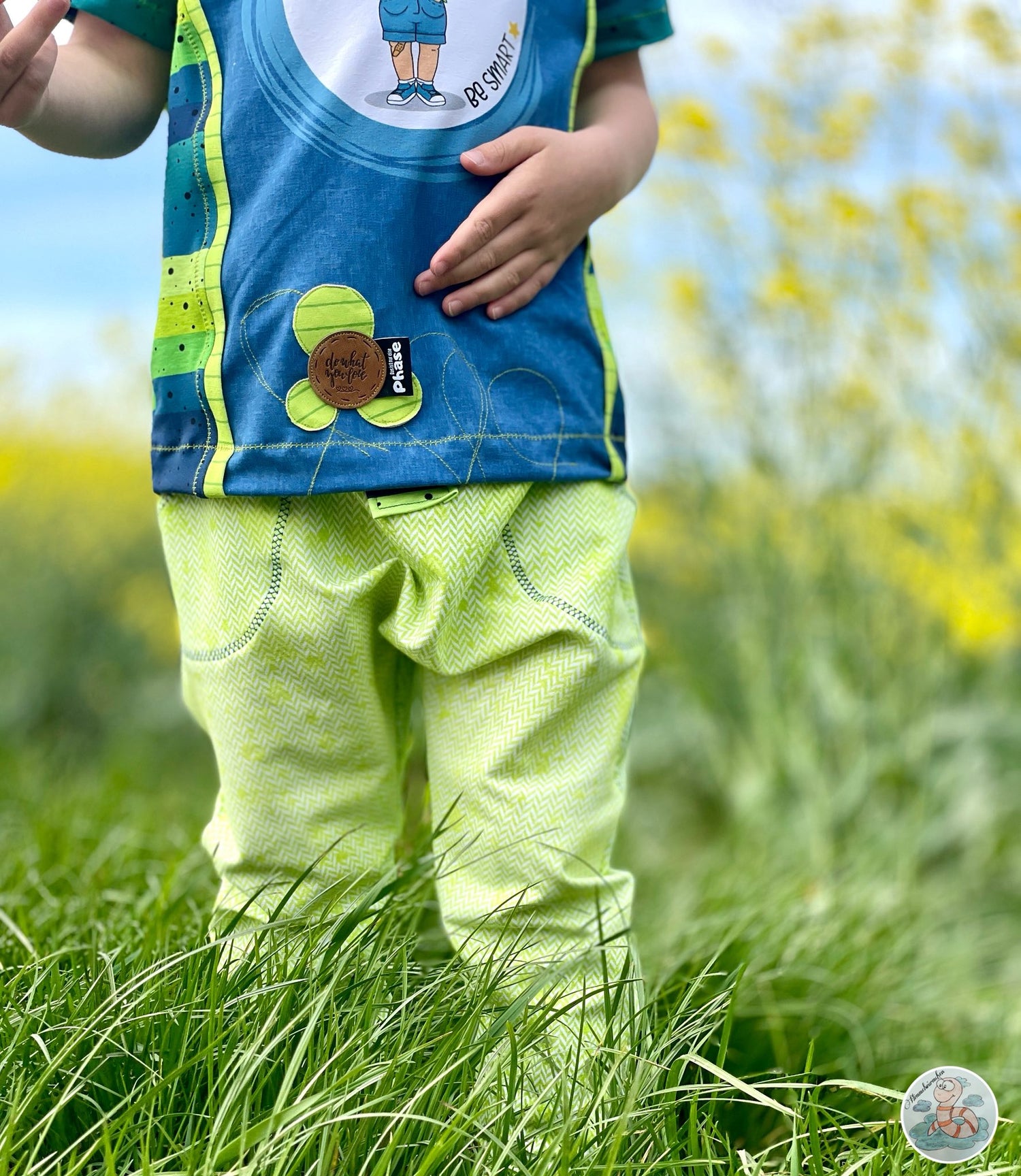 0,5m Bio-Sommersweat Fischgrät Dirty Herringbone gradient light green