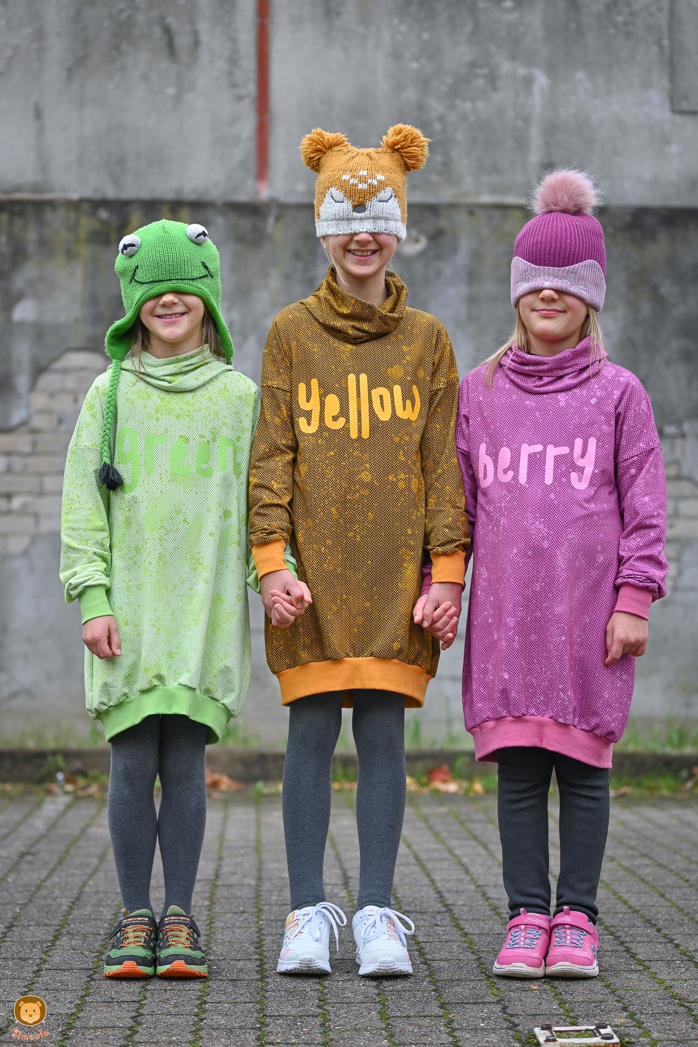 0,5m Bio-Sommersweat Fischgrät Dirty Herringbone gradient light green