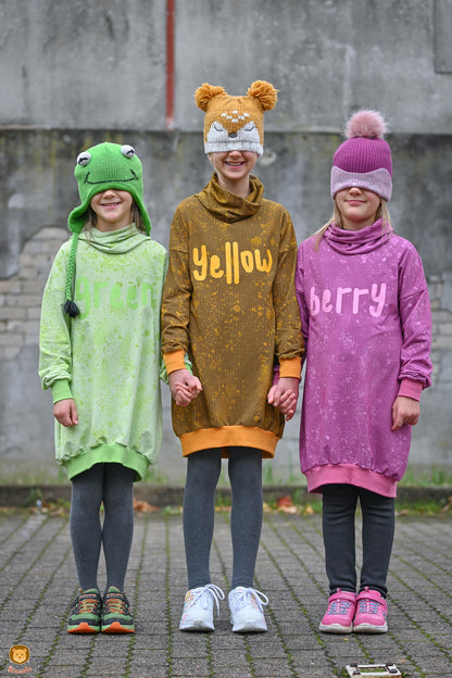 0,5m Bio-Sommersweat Fischgrät Dirty Herringbone gradient light green