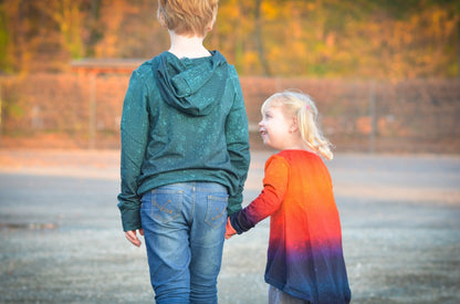 0,5m Bio-Sommersweat Fischgrät Dirty Herringbone gradient sunset 03