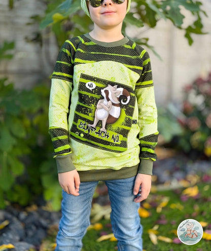 0,5m Bio-Sommersweat Fischgrät Dirty Herringbone gradient light green