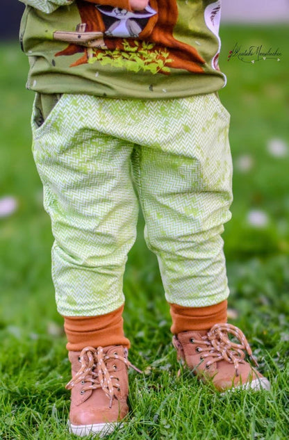 0,5m Bio-Sommersweat Fischgrät Dirty Herringbone gradient light green