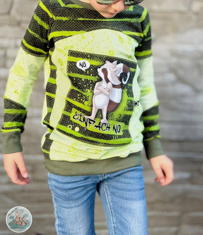 0,5m Bio-Sommersweat Fischgrät Dirty Herringbone gradient light green