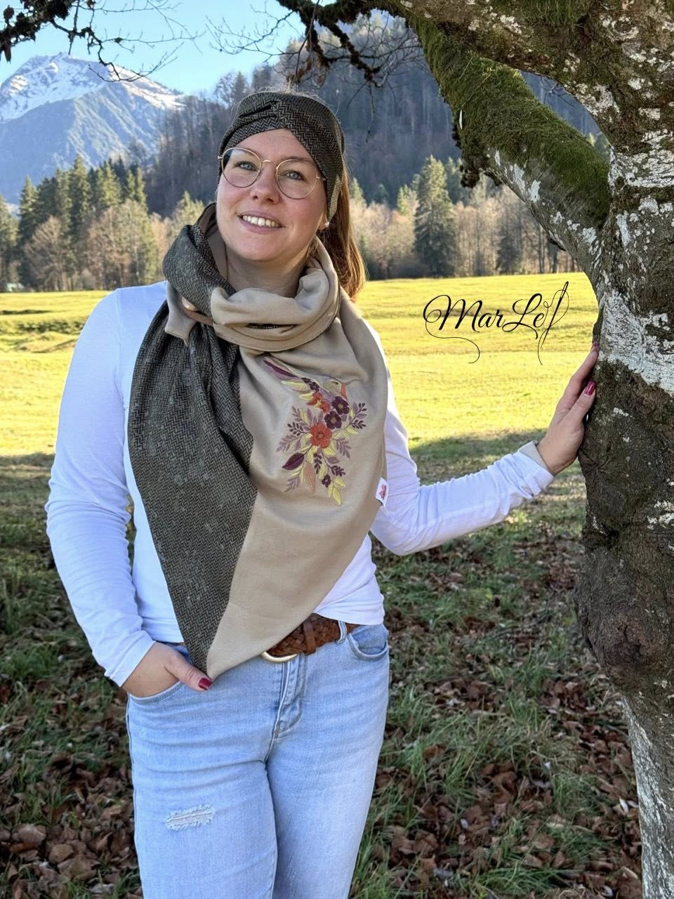 0,5m Bio-Sommersweat Fischgrät Dirty Herringbone coffee