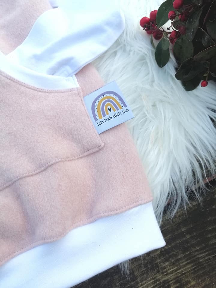 0,5m Bio-Baumwollfleece old rose