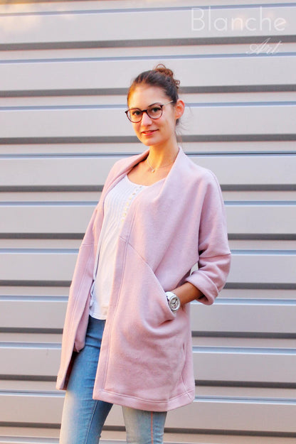 0,5m Bio-Baumwollfleece old rose