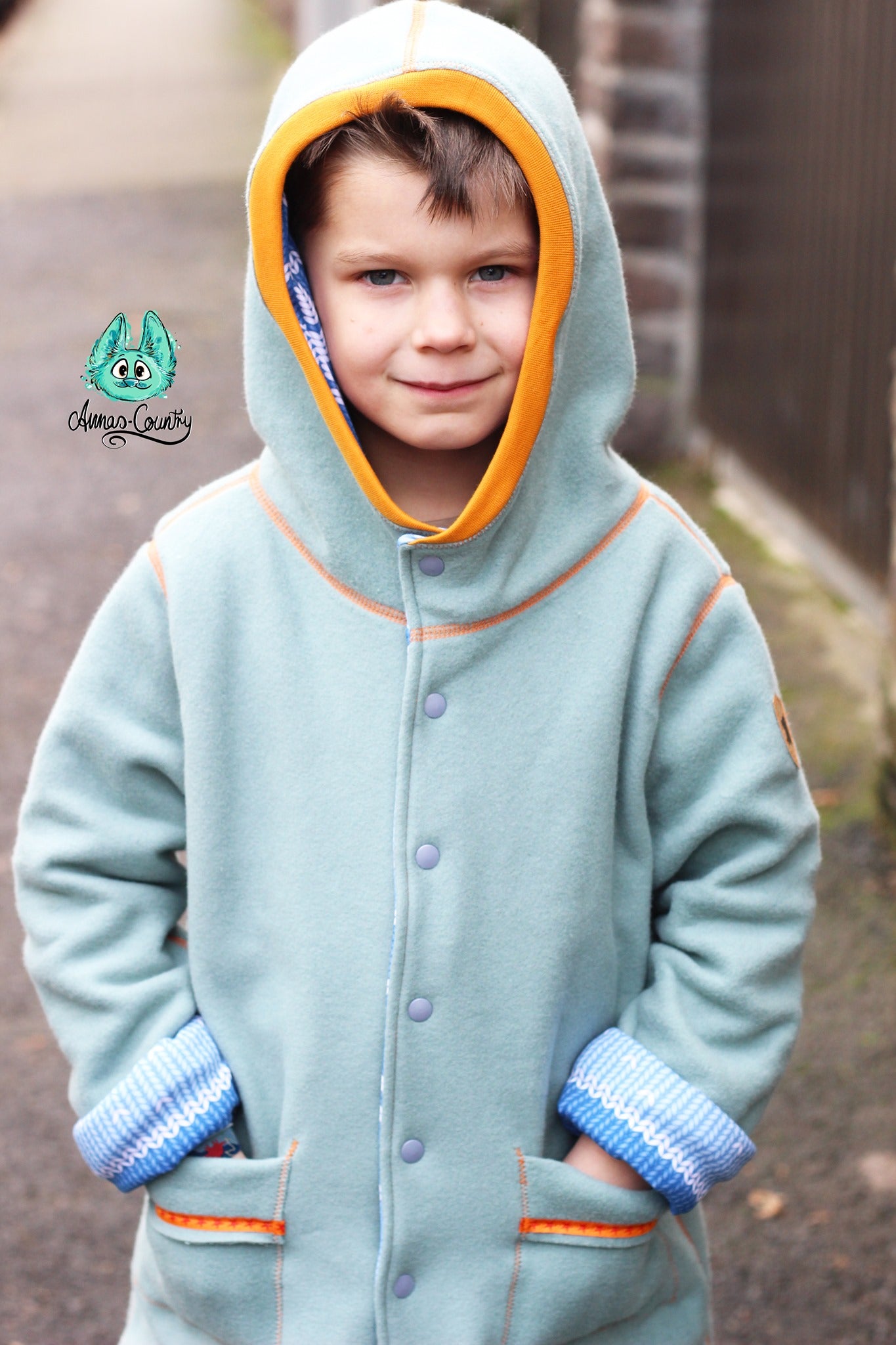 0,5m Bio-Baumwollfleece mint melange