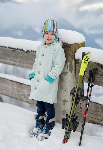 0,5m Bio-Baumwollfleece mint melange