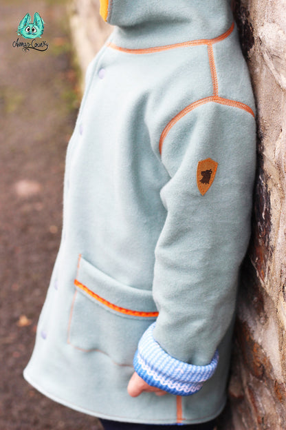 0,5m Bio-Baumwollfleece mint melange