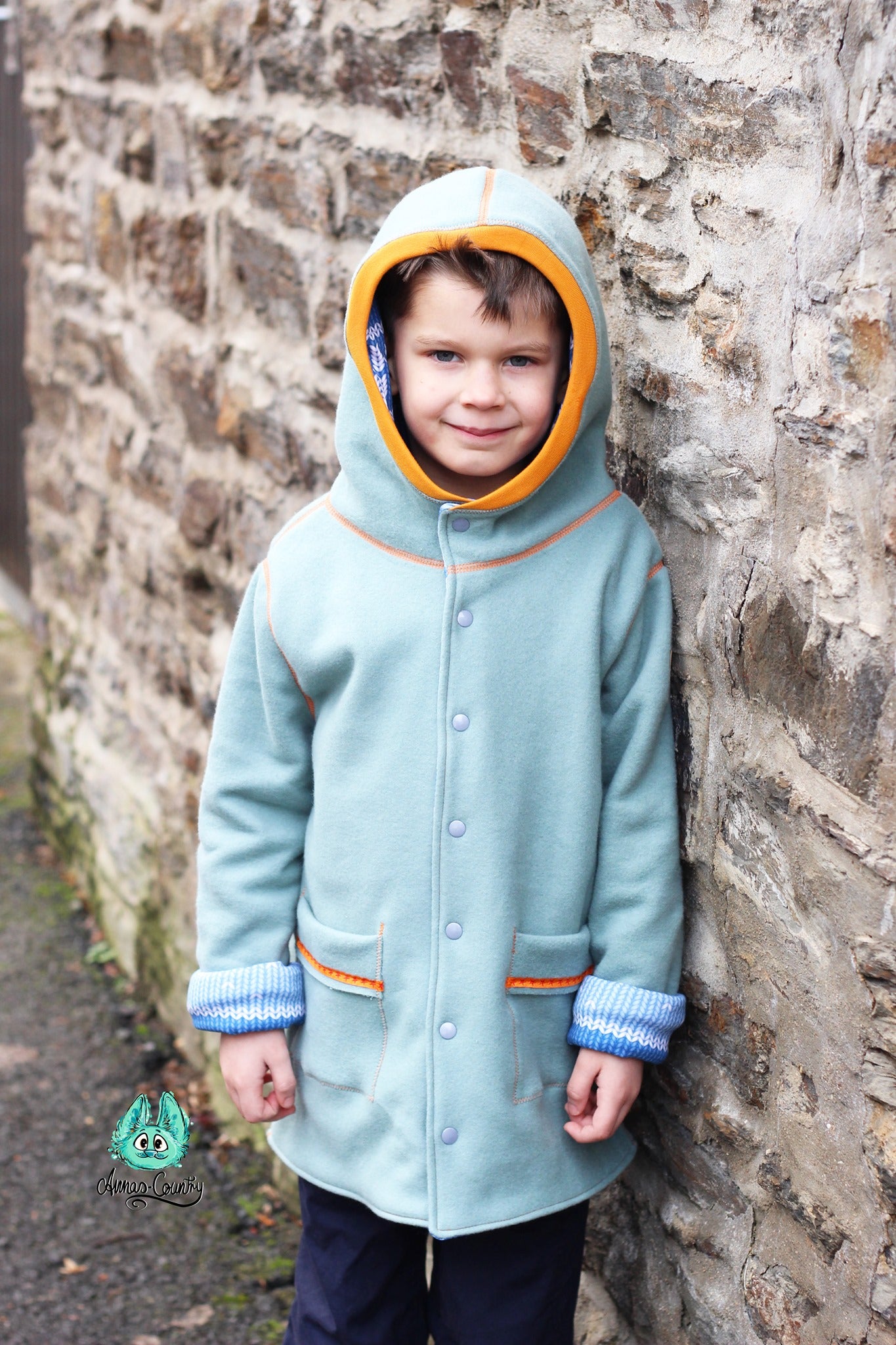 0,5m Bio-Baumwollfleece mint melange