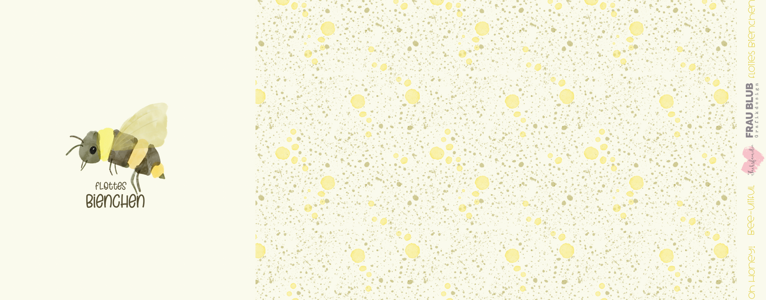 Bio-Jersey Flottes Bienchen cream – Rapport ca. 60cm (+/- 5cm)