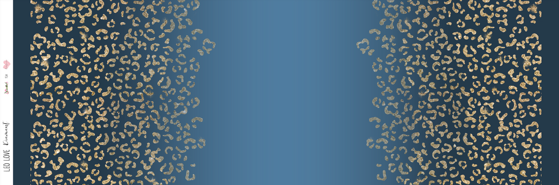 0,5m UV-Lycra Leo Love diamond gold - Bordüre