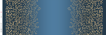 0,5m UV-Lycra Leo Love diamond gold - Bordüre