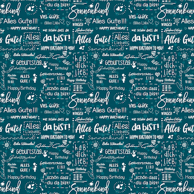 Bio-Jersey Charlie &quot;Geburtstag&quot; dunkelpetrol 