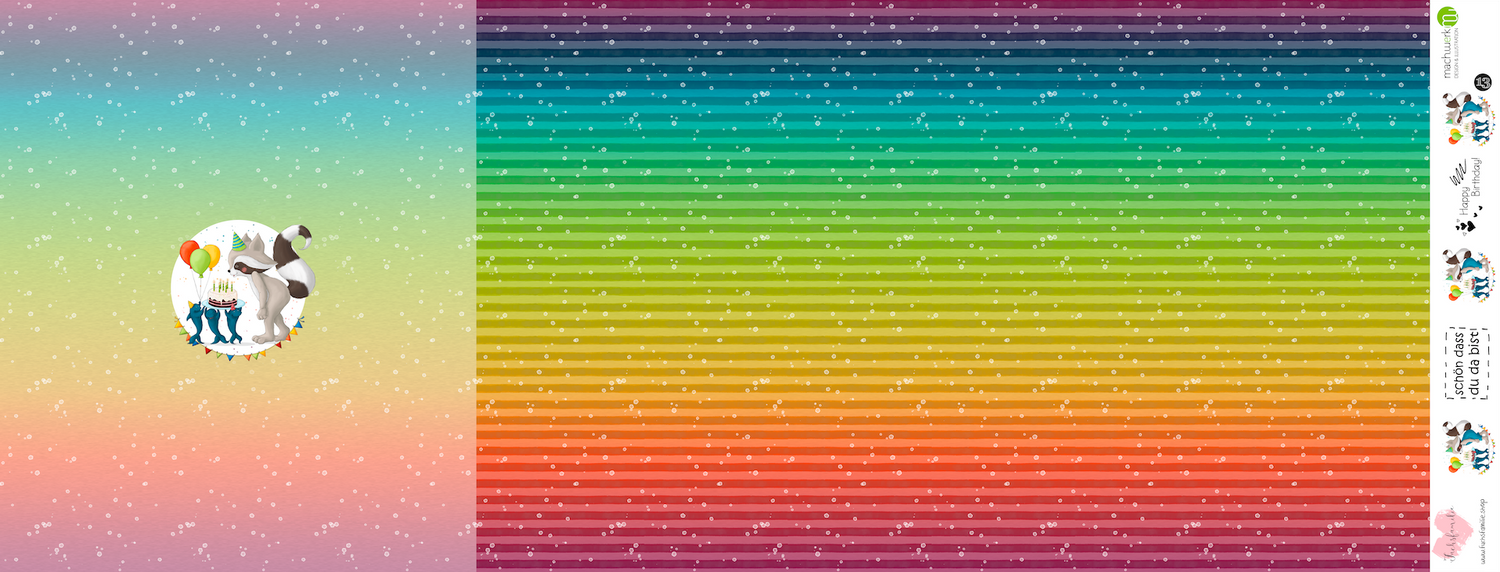 Bio-Jersey Charlie "Geburtstag" rainbow pastell 