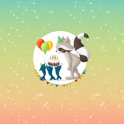 Bio-Jersey Charlie &quot;Geburtstag&quot; rainbow pastell 