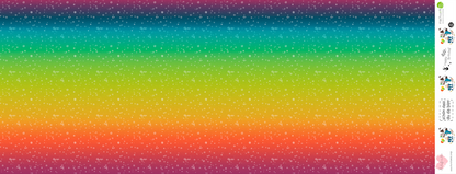0,5m Bio-Jersey Charlie "Geburtstag" Splatter rainbow knallig 