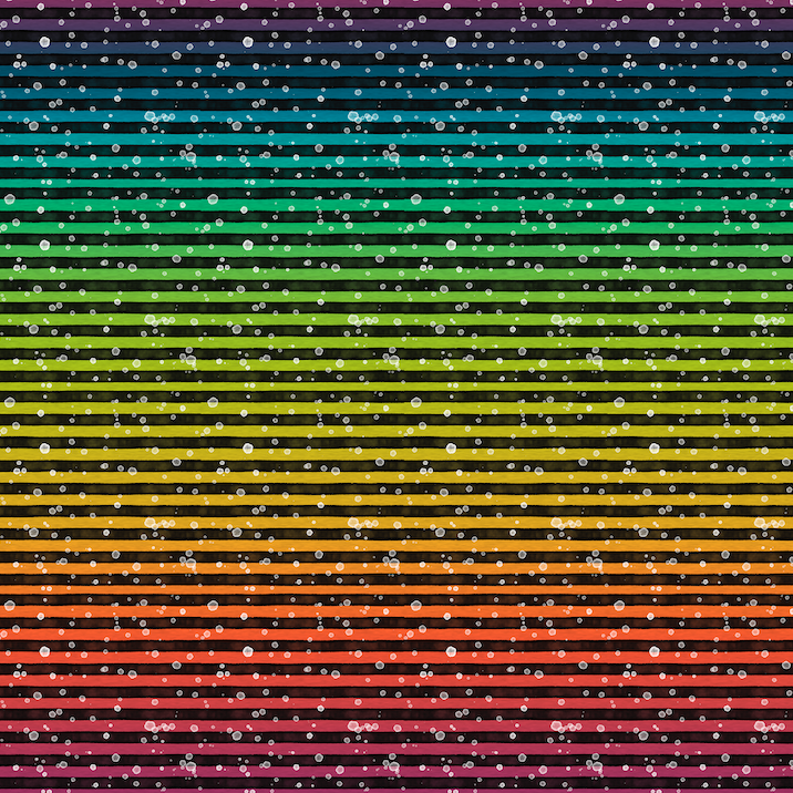 0,5m Bio-Jersey Charlie "Geburtstag" Stripes rainbow knallig 