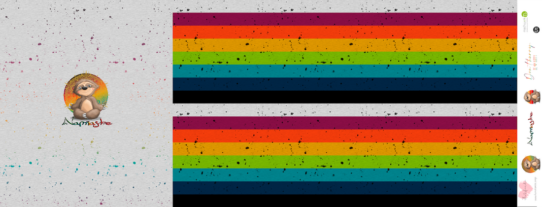 Bio-Sommersweat Faultier Namaste hellgrau meliert 