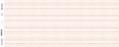 0,5m Bio-Sommersweat Little Fox Aquarellstreifen peach