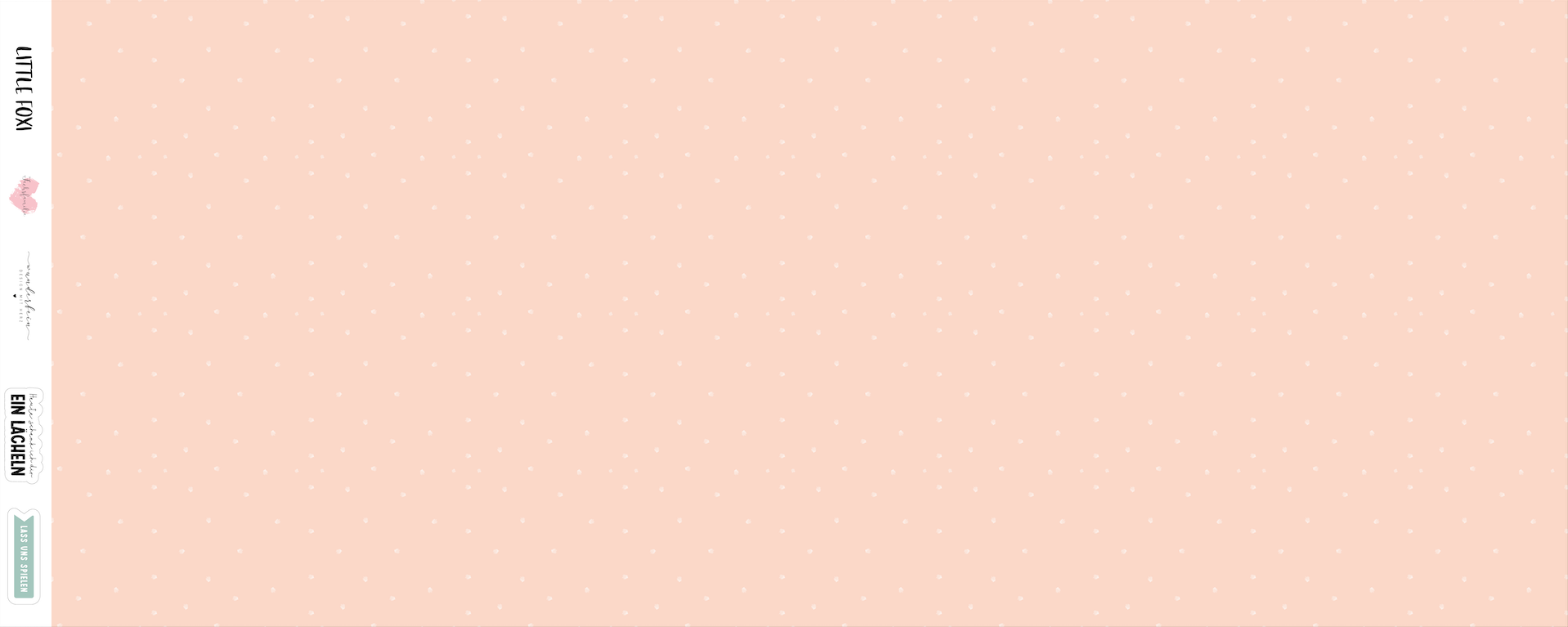 0,5m Bio-Sommersweat Little Fox Punkte peach