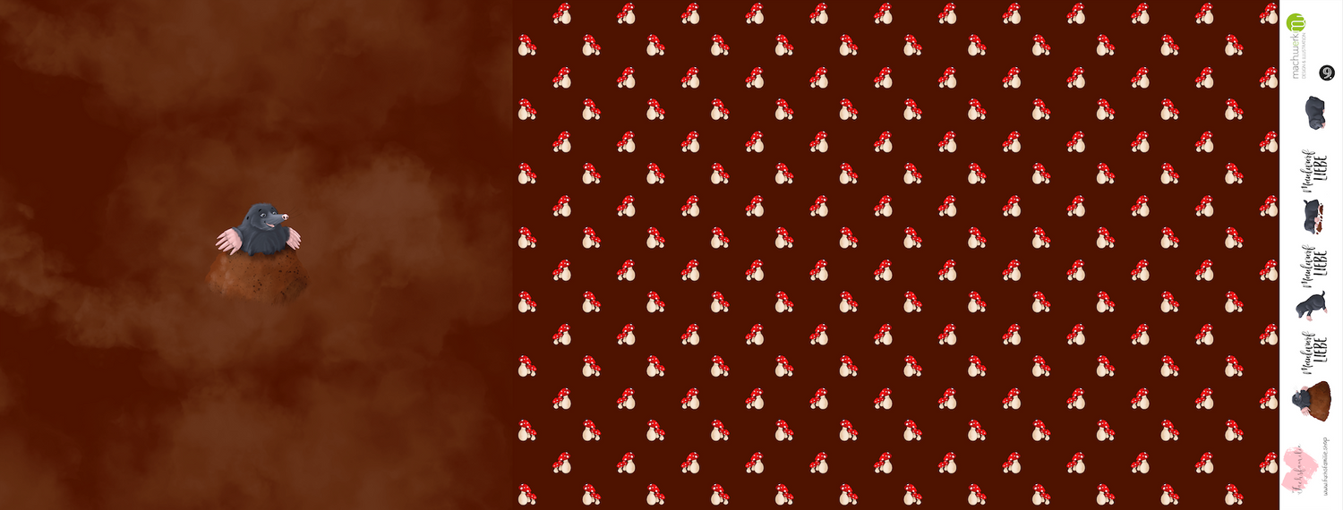 Bio-Jersey MaulwurfLIEBE braun 