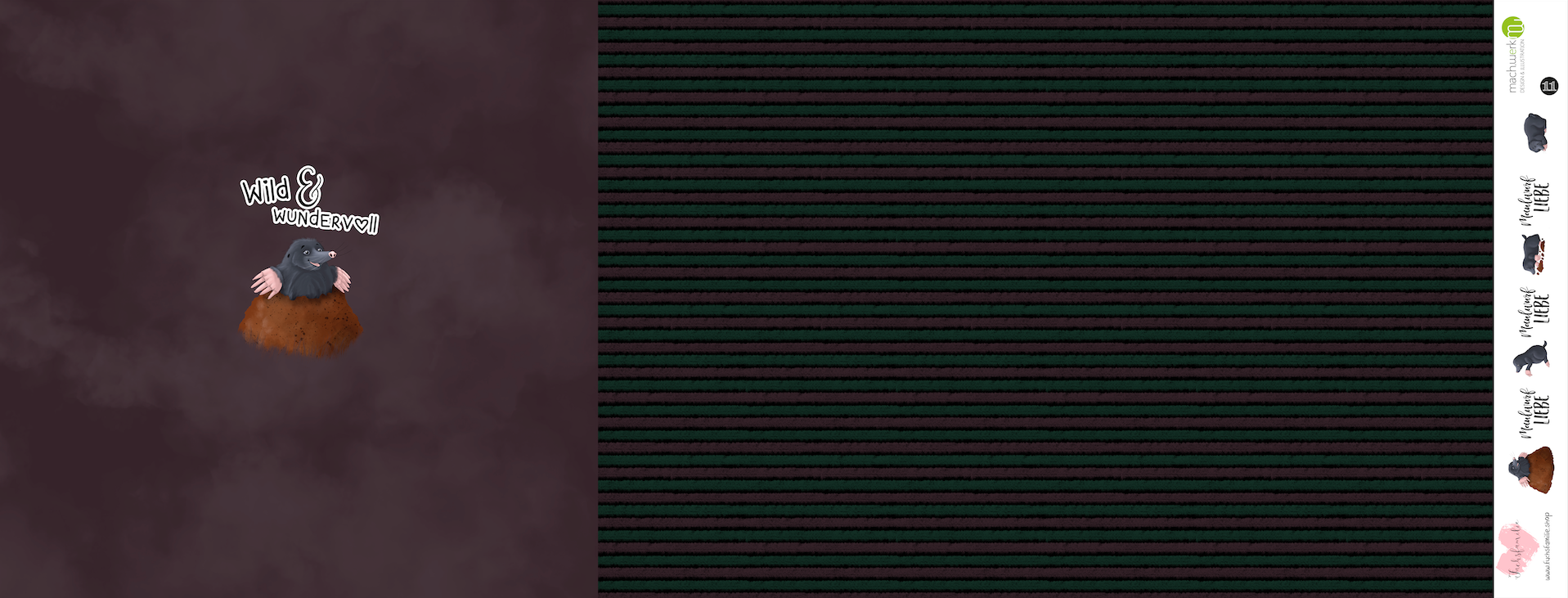 Bio-Jersey MaulwurfLIEBE aubergine 