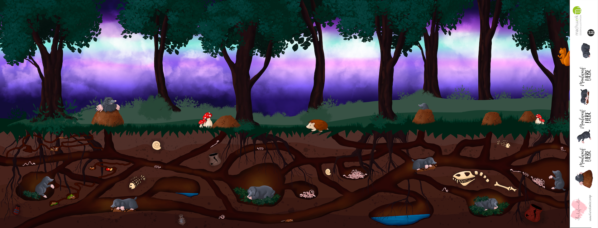 Bio-Jersey MaulwurfLIEBE Tunnel moonlight 