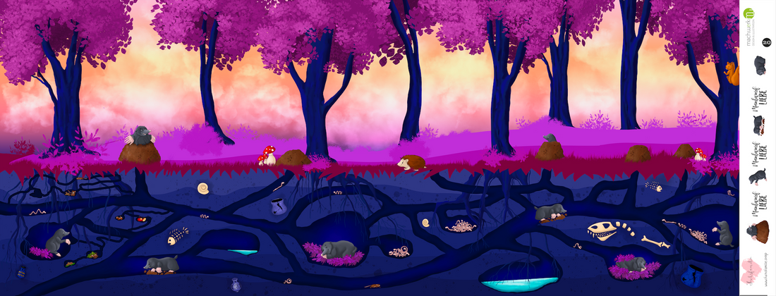 Bio-Jersey MaulwurfLIEBE Tunnel violett