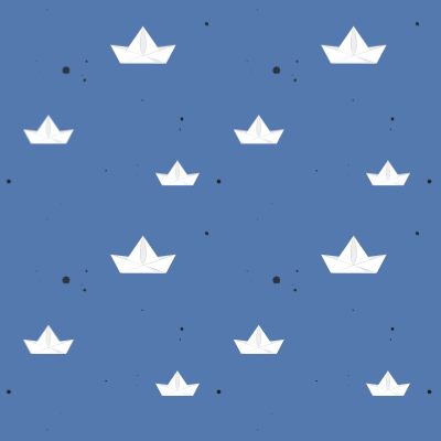 0,5m Bio-Jersey Fuchsmatrose blau Schiffchen Kombi