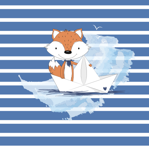 Bio-Jersey Fuchsmatrose blau – Rapport ca. 58cm (+/- 5cm)