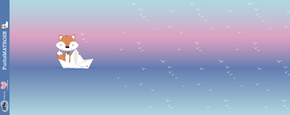 Bio-Jersey Fuchsmatrose blau-pink – Rapport ca. 58cm (+/- 5cm)