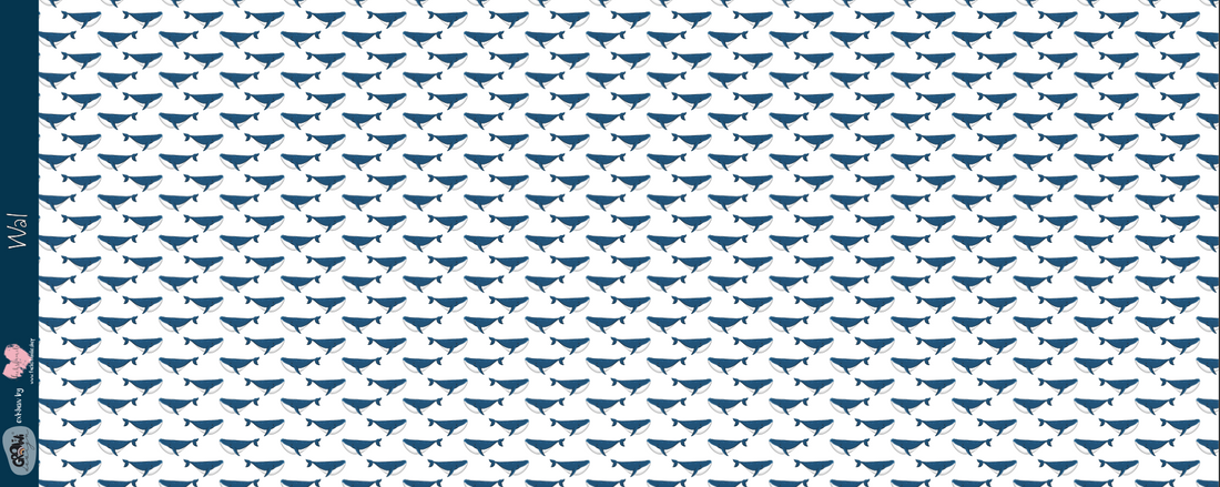 0,5m Bio-Jersey Wal blau-weiß